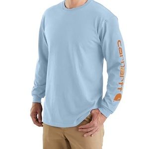 Carhartt Blue Long Sleeve T-Shirt - Size Large